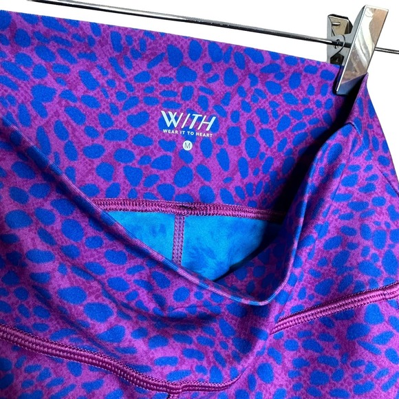 WITH Wear It To Heart Nala Cropped High Waist Legging Celsius Purple Size Medium - Picture 10 of 14